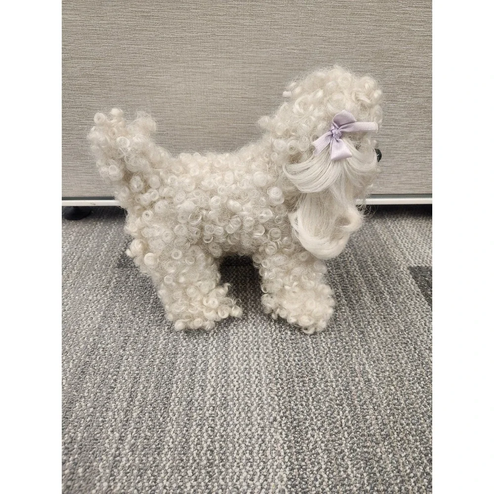 Vtg. Rare Lulu Wiggy Doggy Poodle Stuffed Animal‎ Curly Hair Synthetic Fiber 8